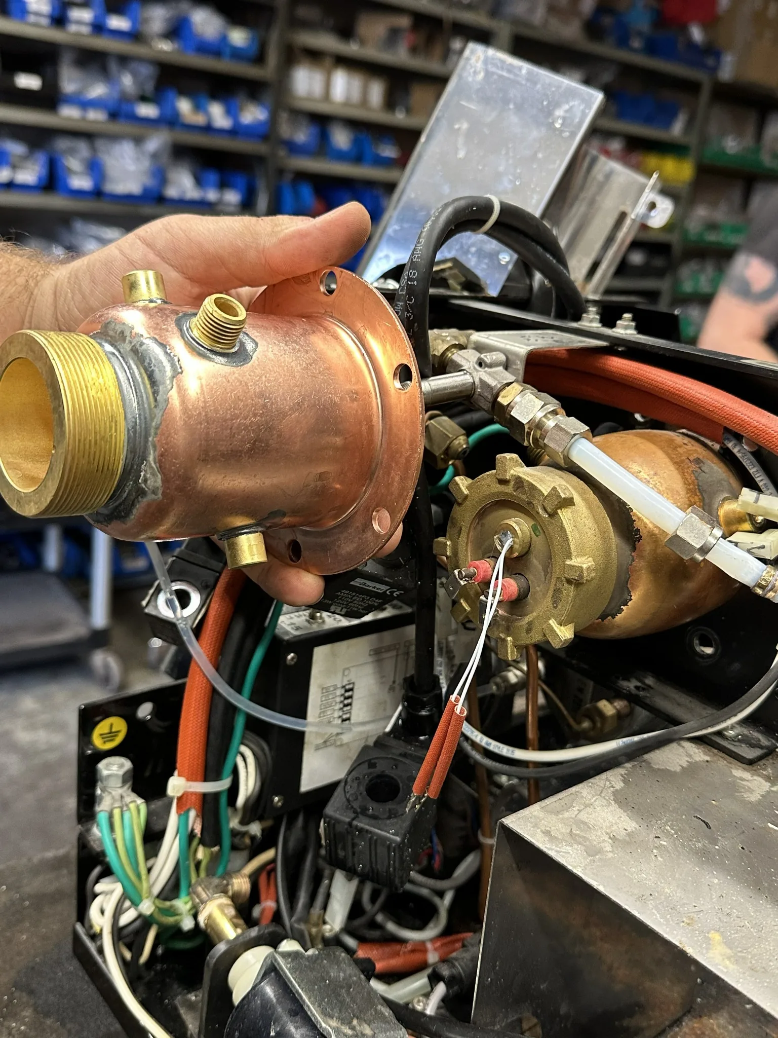La Spaziale espresso machine internals